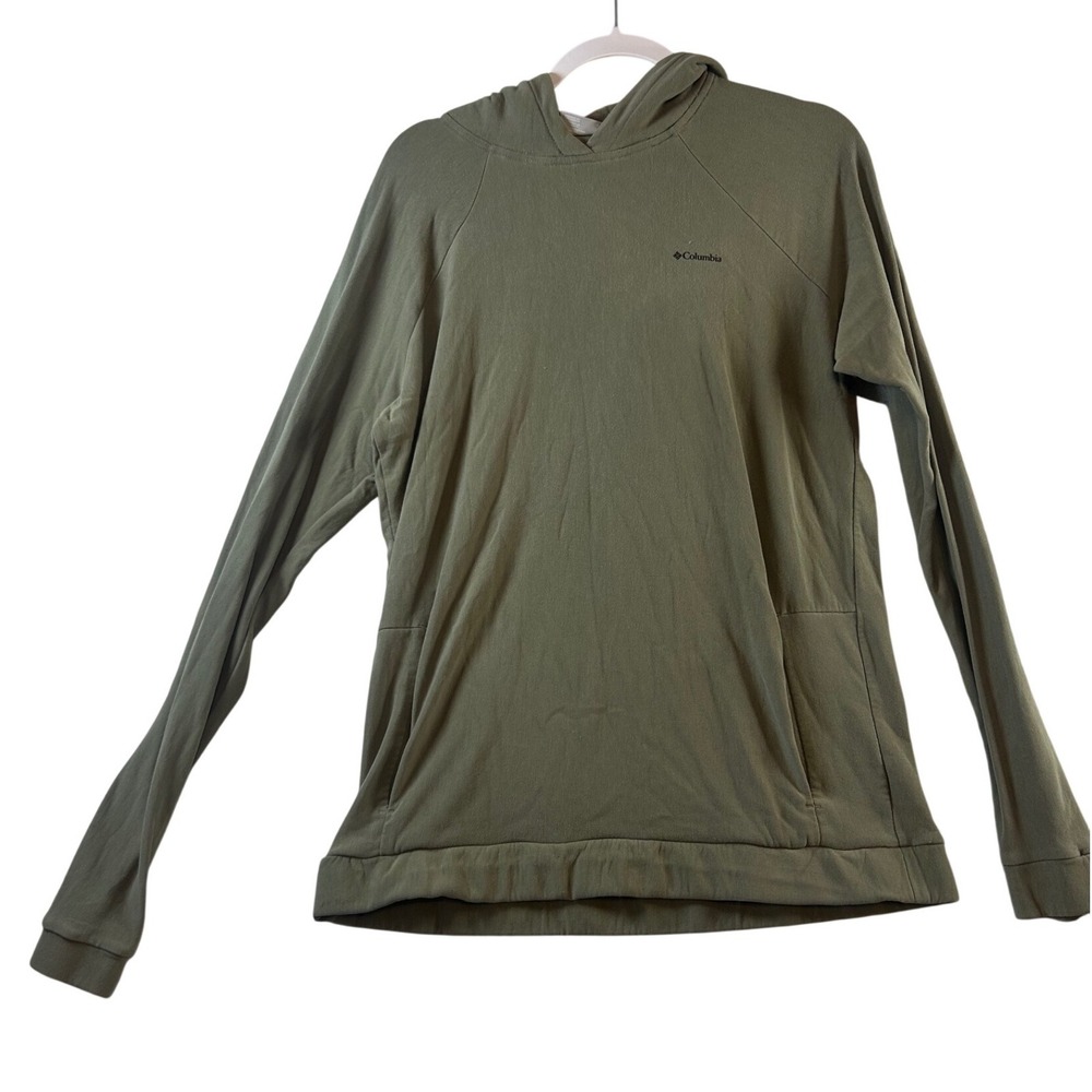 Columbia Mens Olive Green Modal Blend Pullover Hoodie‎ XL6737 Large